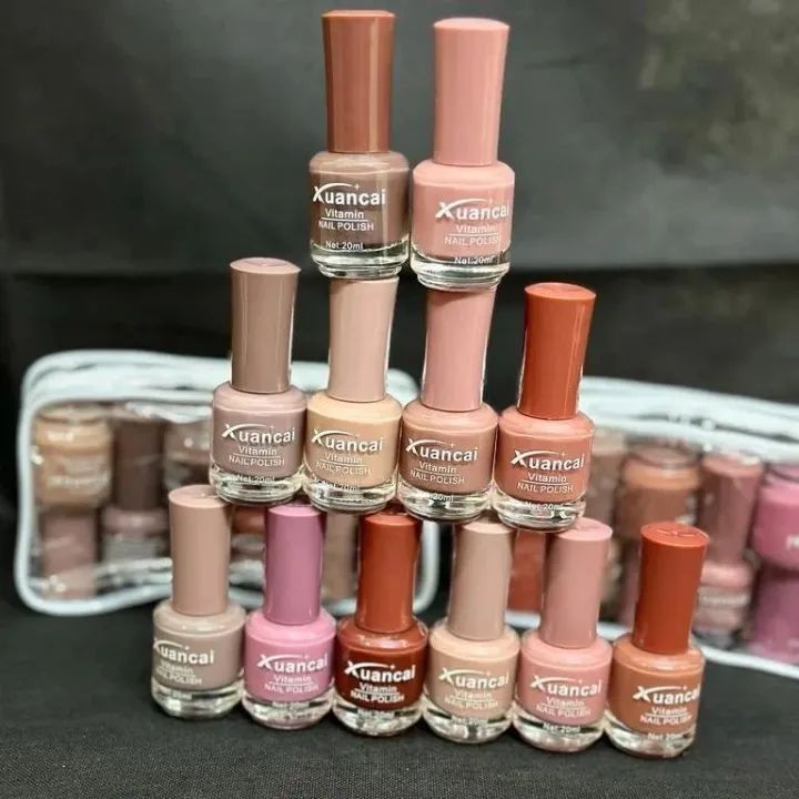 Nail Polish Nude Permanent Light Amazing Colors Pack of 12