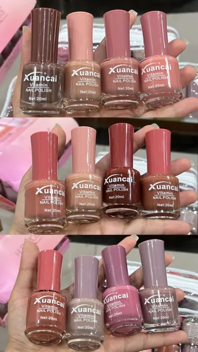 Nail Polish Nude Permanent Light Amazing Colors Pack of 12